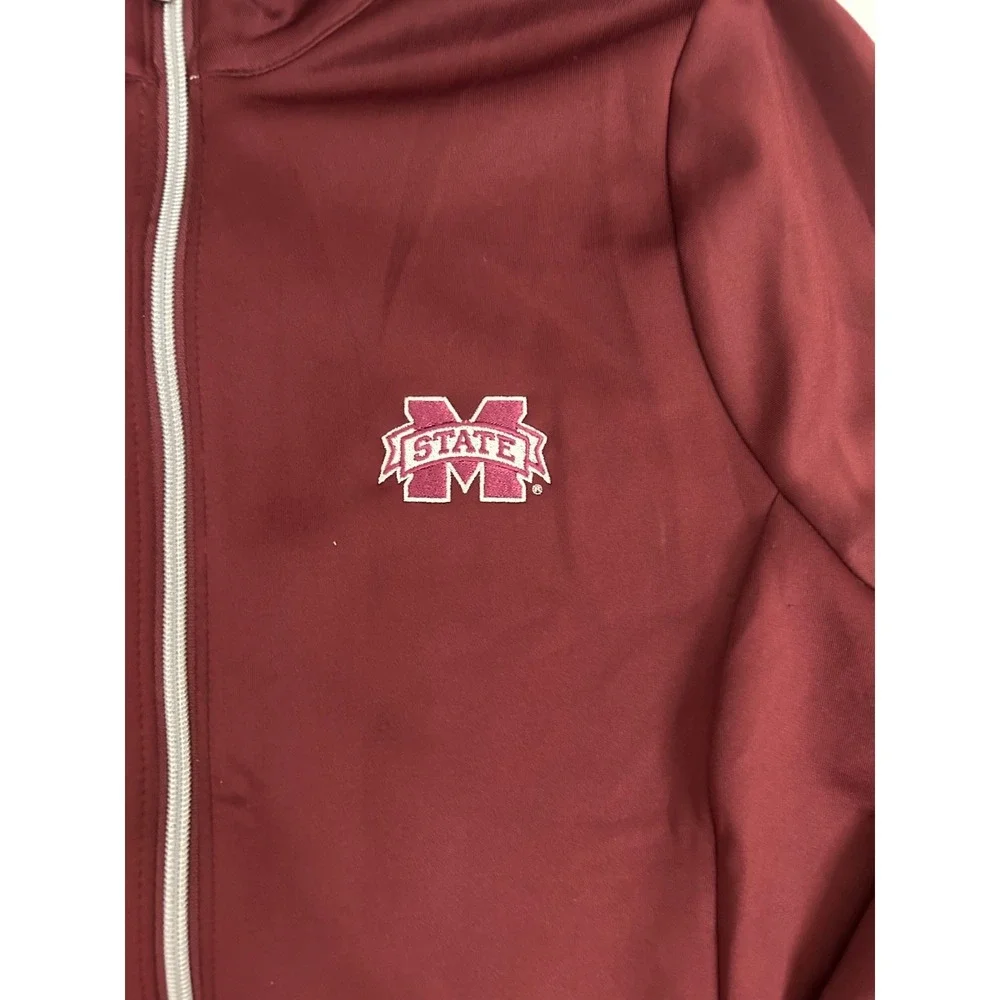 Mississippi State Bulldogs Jacket Women's XL Maroon‎ Full Zip MSU Antigua